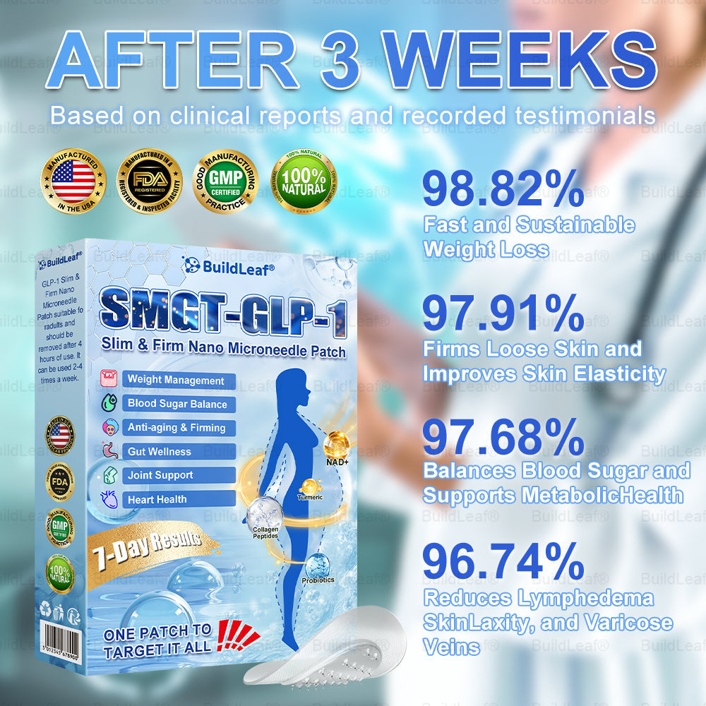 FDA Store |𝐵uil𝗱𝐿ea𝐟® 𝑮𝐋𝑃-1 Slim & Firm 𝑁ano 𝑀icroneedle 𝑃atch with Collagen,Turmeric&Matrixyl 3000 丨Obesity,Cardiovascular Diseas, Diabetes, Sleep Apnea, Joint Problems and More