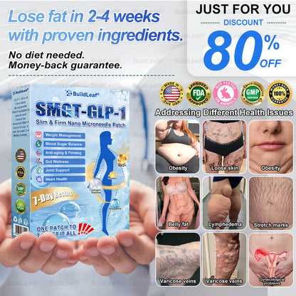 FDA Store |𝐵uil𝗱𝐿ea𝐟® 𝑮𝐋𝑃-1 Slim & Firm 𝑁ano 𝑀icroneedle 𝑃atch with Collagen,Turmeric&Matrixyl 3000 丨Obesity,Cardiovascular Diseas, Diabetes, Sleep Apnea, Joint Problems and More
