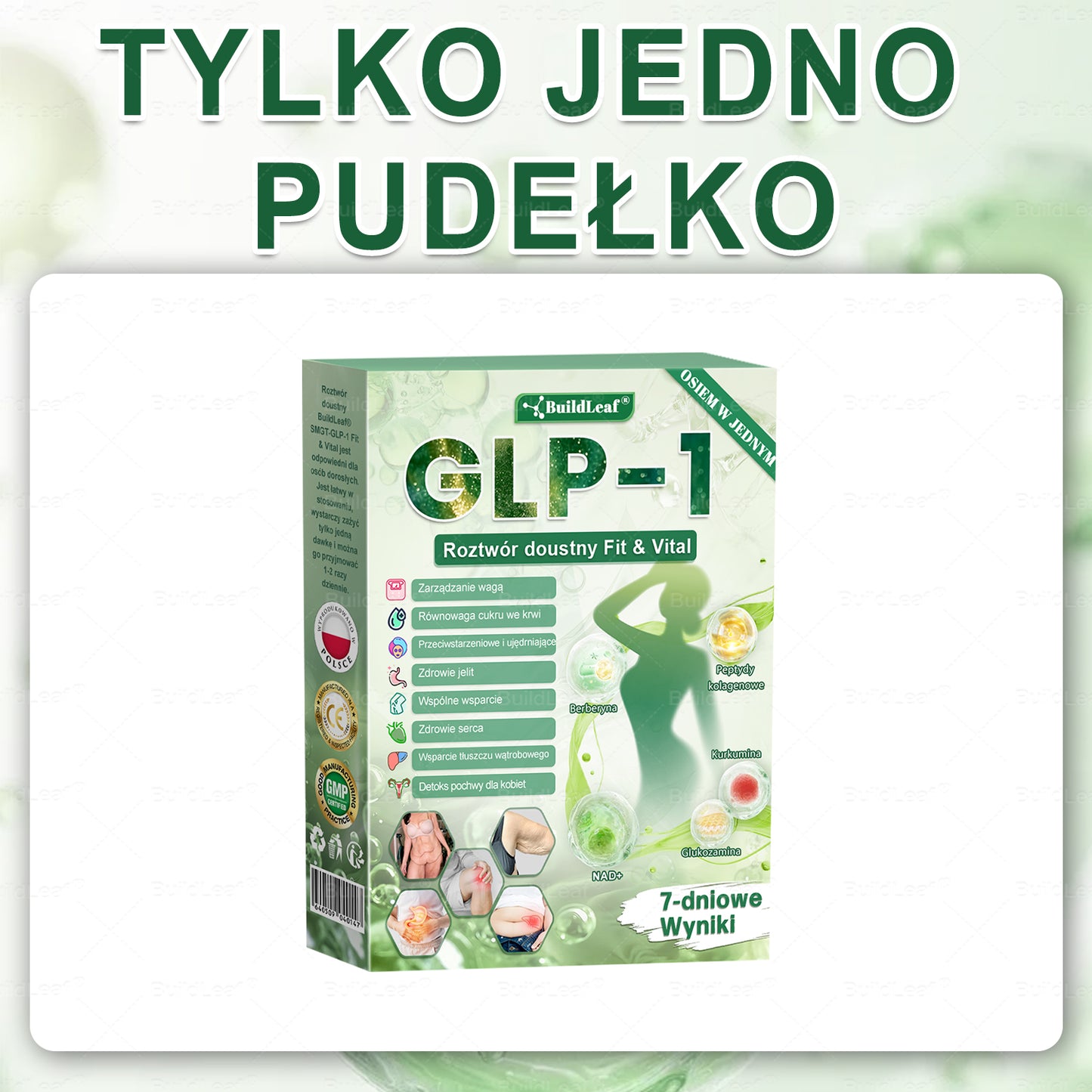 PL Oficjalny Sklep🚚 | BuildLeaf® GLP-1 8-in-1 Fit & Vital Soluzione Orale (Tylko raz dziennie, widoczne efekty już w 7 dni) ✅ Na otyłość, zdrowie sercowo-naczyniowe, cukrzycę, bezdech senny, zdrowie jelit, problemy stawowe i inne